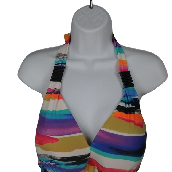 Christina Swimwear Tankini Halter Tie Up Top, 14 - Picture 2 of 10